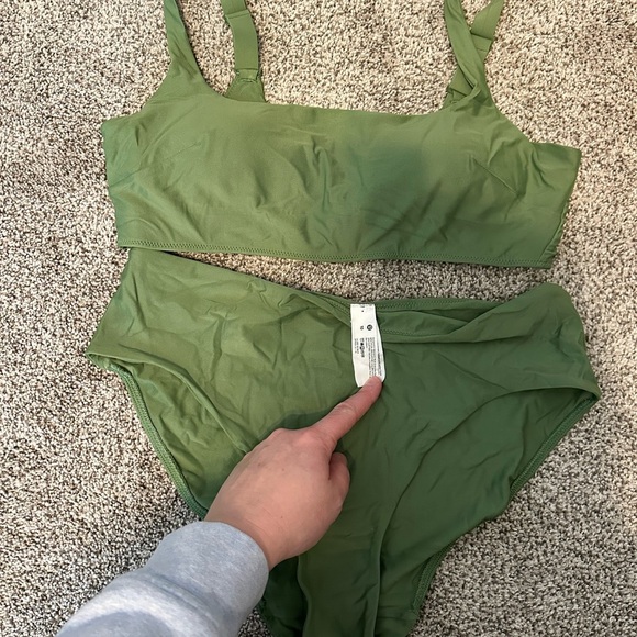 Lululemon Waterside Square-Neck Swim Top & High-Cut Super-High-Rise Swim Bottom - Picture 5 of 11